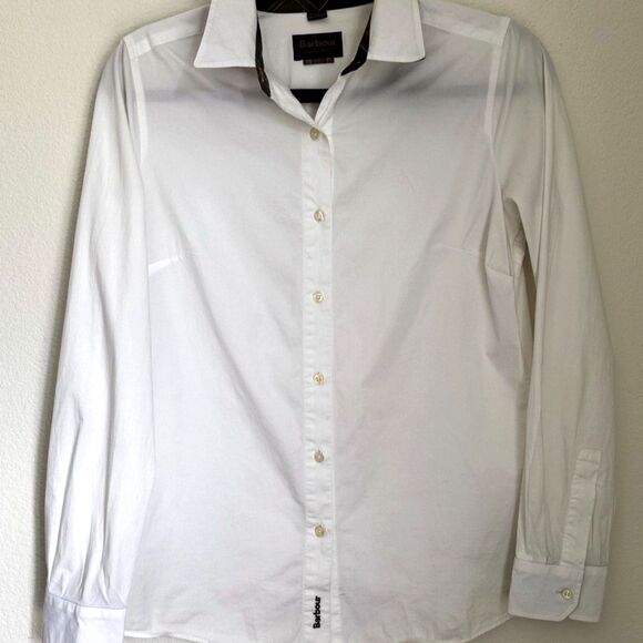 Barbour Classic Tartan White Button-Down Shirt (Women’s) - Picture 1 of 12